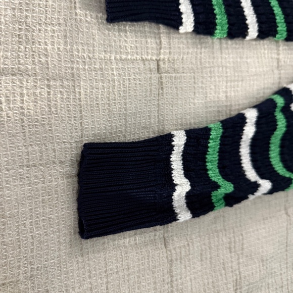 WHBM Long Sleeve Stripe V-Neck Pullover Sweater - Picture 7 of 11